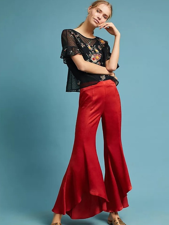 Maeve Tops - Anthropologie Maeve Cadiz embroidered mesh top